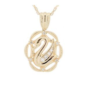 Tasaki Swan Au750 Diamond Necklace